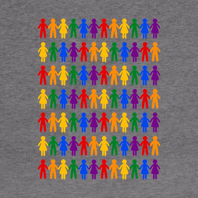 Rainbow People Pattern by XOOXOO